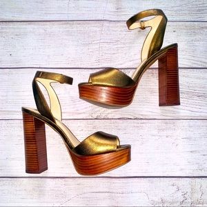 Steve Madden | Bronze Platform Heels